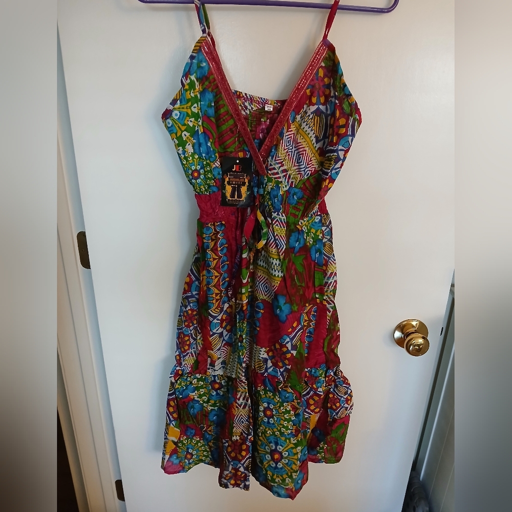 JUNGLEE BILLEE, Colorful Patterned Women's Dress, Free Size